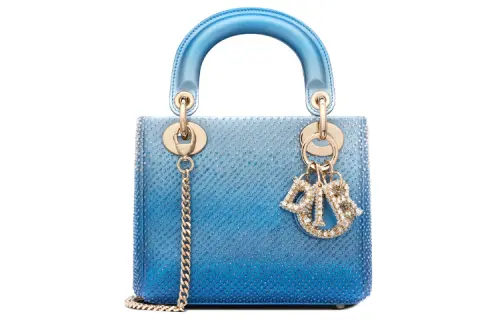 DIOR Lady Dior Sheepskin Shoulder Bag, Crossbody Bag, Handbag Mini Women's Gradient Blue