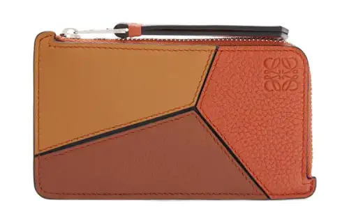 LOEWE Puzzle Cow Leather Card Holder Men's Multicolor