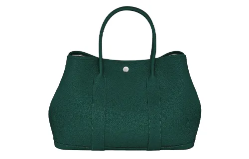 HERMES Garden Party Negonda Calfskin Handbag 36 Women's 6O Vert Cypress