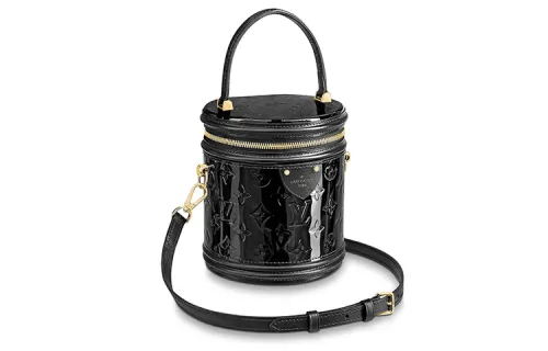 LOUIS VUITTON Cannes Patent Leather Money Bucket Bag/Rice Bucket Bag, Bucket Bag, Portable Crossbody Bag, Shoulder Bag