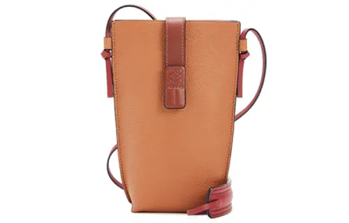 LOEWE Soft Grain Calfskin Shoulder Bag Women's Brown