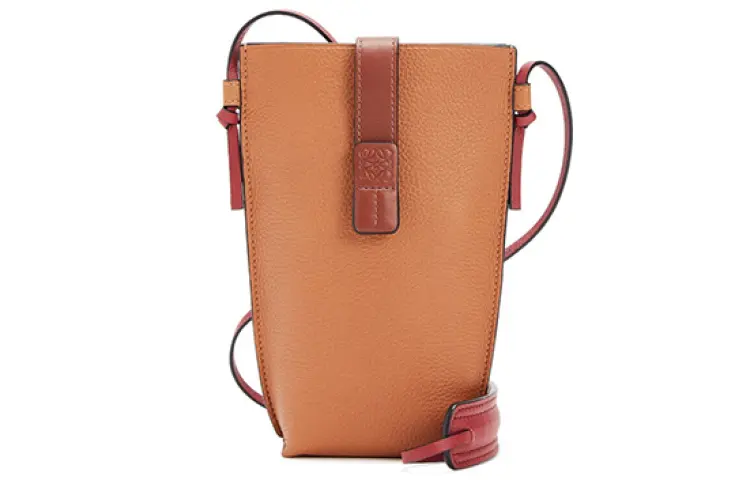 LOEWE Soft Grain Calfskin Shoulder Bag Women's Brown
