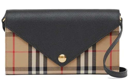 Burberry Cow Leather Clutch, Crossbody Bag, Shoulder Bag Women's Black