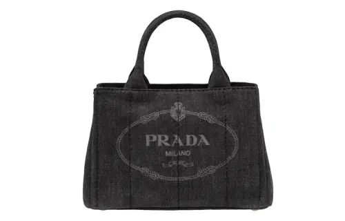 PRADA Fabric One Shoulder Handbag Women's Black