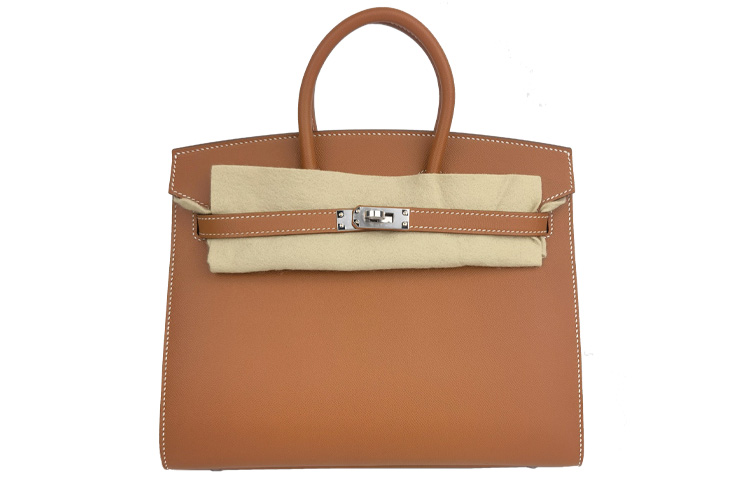HERMES Hermès Birkin 25 Birkin bag Madame leather silver buckle handbag women's 37 Gold gold