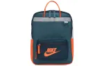 Nike Tanjun Zip Closure Polyester Backpack Regular Men's Gray & Green & Orange & Red