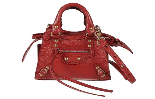 Balenciaga Cow Leather Handbag Women's Red