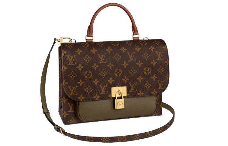 LOUIS VUITTON Marignan Canvas With Leather Locket Messenger Bag, Handbag, Shoulder Bag, Crossbody Bag Regular Women's