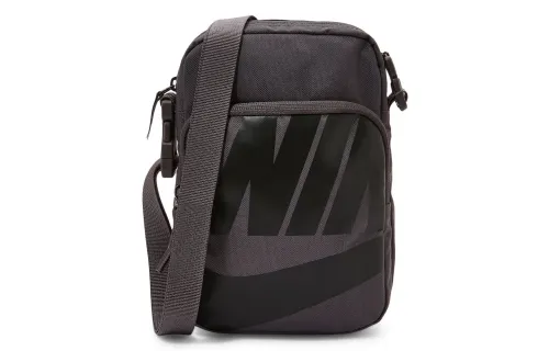 Nike Polyester Shoulder Bag, Crossbody Bag Unisex Black Gray