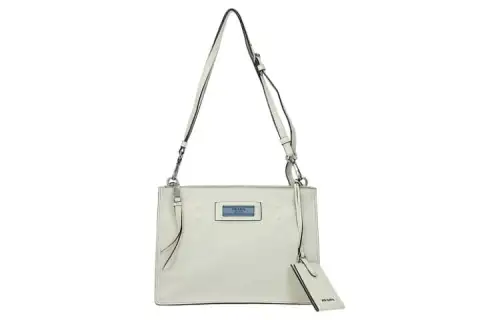 PRADA Leather Shoulder Bag, Crossbody Bag Women's White