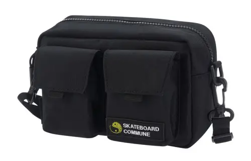Li Ning Skateboard Fabric Shoulder Bag, Crossbody Bag Regular Unisex Black