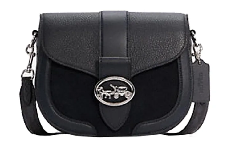 COACH Georgie Leather Crossbody Bags Small Women's Black