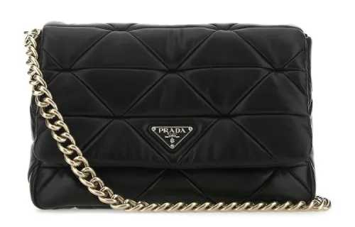 PRADA Nappa Leather Crossbody Bag, Shoulder Bag Unisex Black