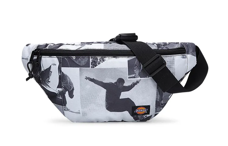 Dickies Polyurethane Dumpling Bag, Crossbody Bag Regular Unisex Black & White