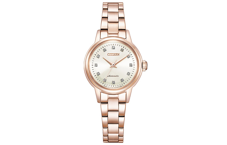 CITIZEN 50M Waterproof Mechanical Movement Stainless Steel Strap Watch Women's Watch Silver Dial