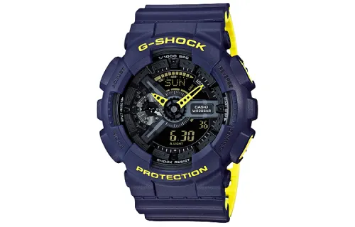 CASIO Men Liquid Crystal/Analog Dual Display Series 51.2mm Black Watch GA-110LN-2A