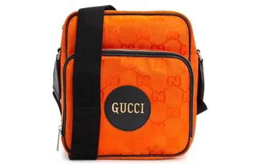 GUCCI Nylon Off The Grid Messenger Bag Orange
