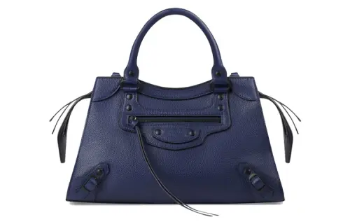 Balenciaga Grain Calfskin Handbag Women's Dark Blue