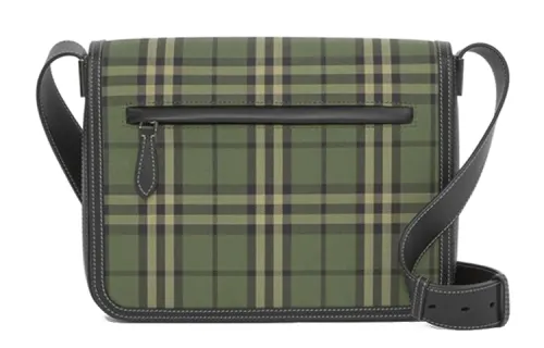 Burberry Cotton Messenger Bag, Crossbody Bag, Shoulder Bag Unisex Army Green