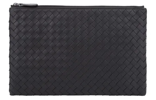 Bottega Veneta Biletto Intrecciato Nappa Clutch Bag Black