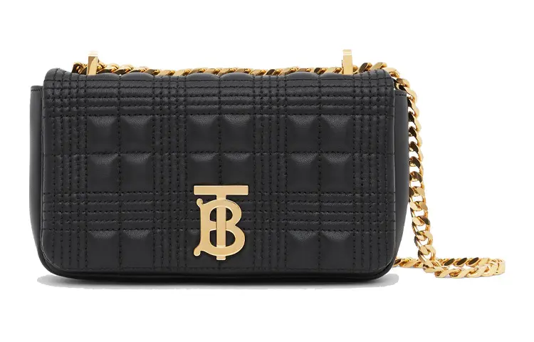 Burberry Lola Bag Lambskin Crossbody Bag, Shoulder Bag Women's Black
