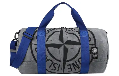 STONE ISLAND Polyurethane Bonded With Polyamide Luggage Bag, Crossbody Handbag, Travel Bag Unisex Blue