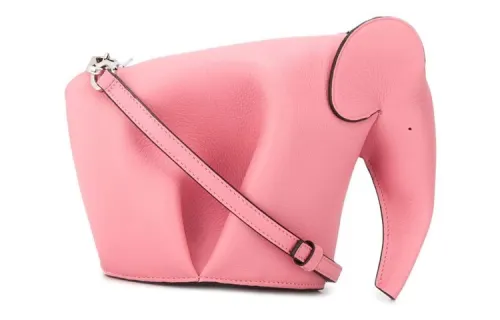 LOEWE Cow Leather Shoulder Bag Women's Pink