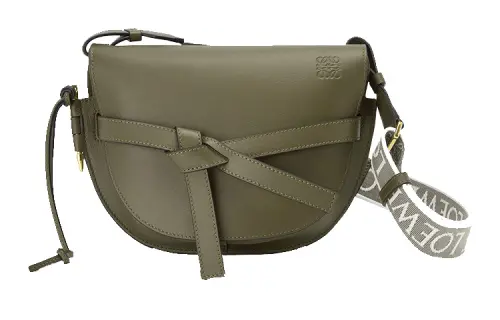LOEWE Gate Calfskin Soft Calfskin Handbag, Shoulder Bag, Crossbody Bag Small Women's Green