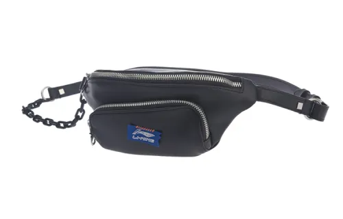 Li Ning Sports Fashion Collection Synthetic Leather Sling Bag, Crossbody Bag, Fanny Pack Regular Unisex Black