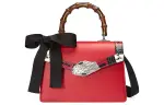GUCCI Leather Handbag Women's Red
