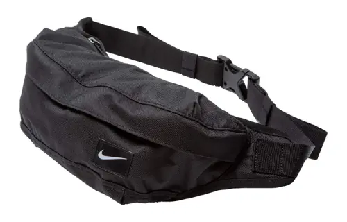 Nike Polyester One Shoulder Crossbody Sling Bag, Fanny Pack Regular Unisex Pure Black