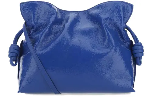 LOEWE Flamenco Leather Shoulder Bag Women's Blue
