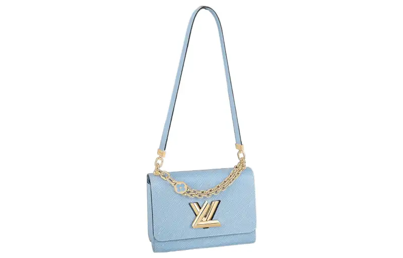 LOUIS VUITTON Twist Epi Grain Leather Twist Bag, Chain Bag, Shoulder Bag, Crossbody Bag Medium Women's Blue