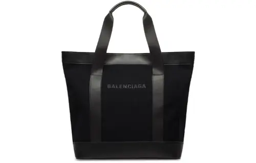 Balenciaga Cow Leather Tote Handbag Medium Men's Black