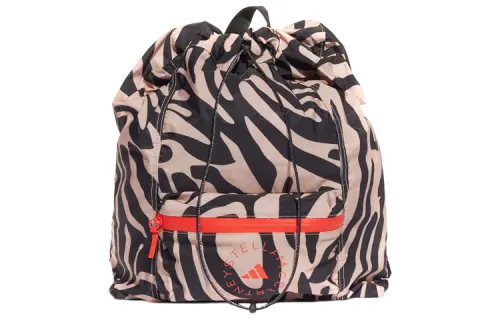 Adidas Polyester Backpack Regular Women's Gray Pearl Powder/Black/Orange Yellow