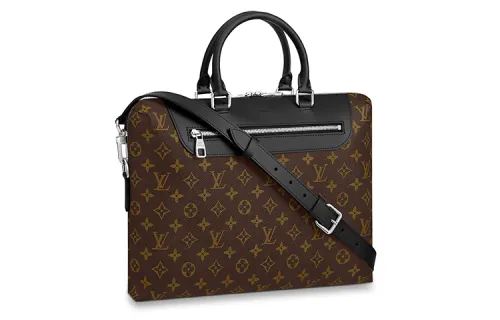 LOUIS VUITTON Calfskin Briefcase, Laptop Bag, Shoulder Bag, Crossbody Bag, Handbag Large Men's
