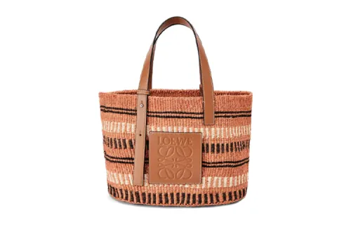LOEWE Anagram Straw Woven Vacation Bag, Handbag, Shoulder Bag Women's Brown