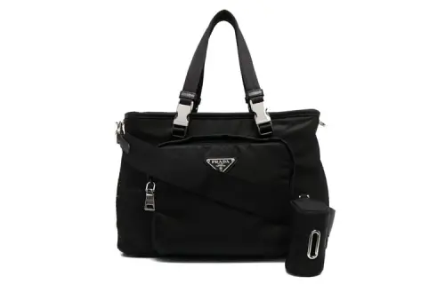 PRADA Nylon Fabric Pet Travel Bag Handbag Regular Women's Black