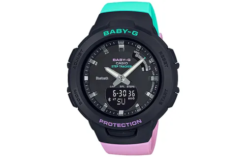 CASIO Women's BABY-G Black Watch BSA-B100MT-1A