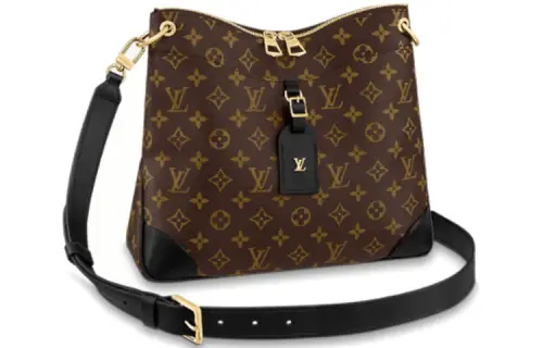 LOUIS VUITTON Odeon Coated Canvas Shoulder Bag, Crossbody Bag Women's Brown