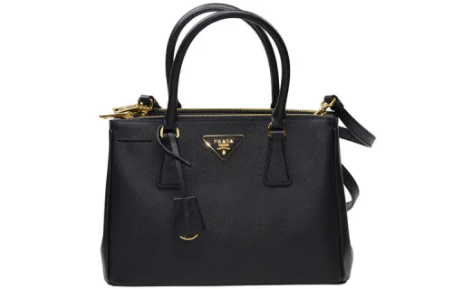 PRADA Saffiano Calfskin Handbag, Crossbody Bag, Handbag, Shoulder Bag Medium Women's Black