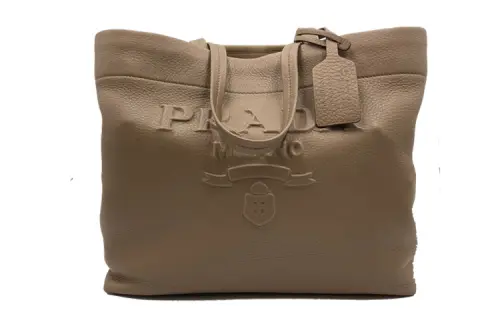 PRADA Luggage Collection Leather Handbag Women's Brown