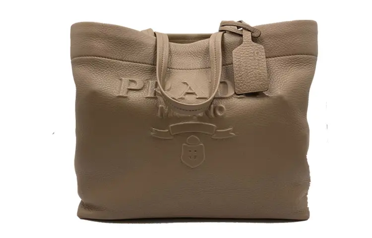 PRADA Luggage Collection Leather Handbag Women's Brown