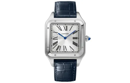 CARTIER SANTOS DE Manual Mechanical Movement 30m Waterproof Men's Watches Watch 46.6mm 46.6*33.9mm White Dial