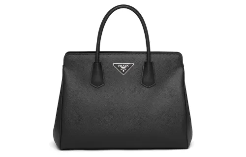 PRADA Saffiano Leather Handbag Regular Women's Black
