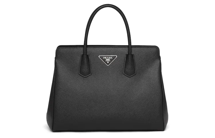 PRADA Saffiano Leather Handbag Regular Women's Black