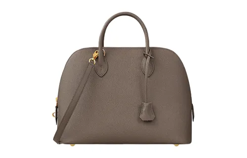HERMES Bolide Epsom Calfskin Bowling Bag, Handbag Women's 18 Etoupe Elephant Gray
