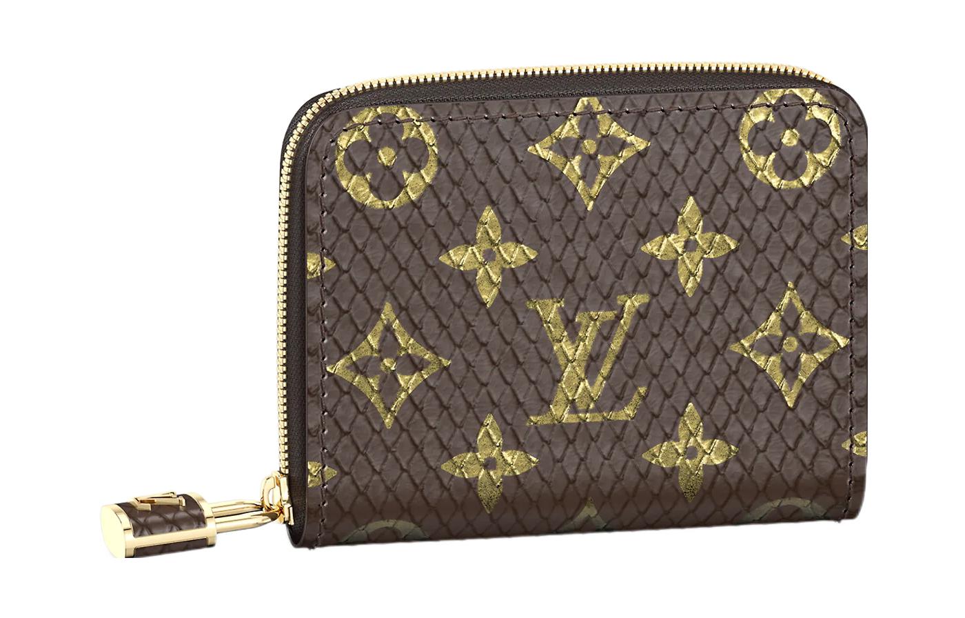 LOUIS VUITTON Zippy Coin Purse Classic Presbyterian Porcelain Goatskin Inner Padlock Coupon Wallet Card Bag Women's Brown