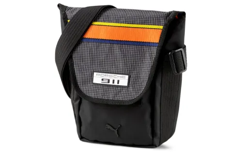 PUMA Nylon Messenger Bag, Crossbody Bag, Shoulder Bag Small Unisex Black