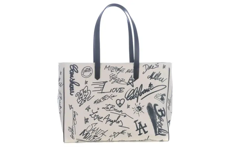 Golden Goose Calfskin With Canvas Bag, Shoulder Bag, Crossbody Bag, Handbag Women's White